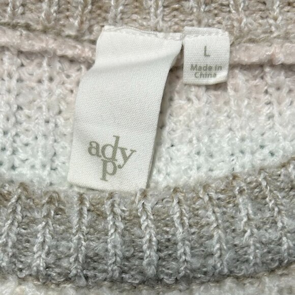 Ady P Oversized Striped Knit Sweater Women's Size L - Picture 8 of 9